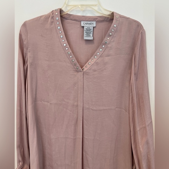 Carmen Marc Valvo Tops - Carmen Carmen Marc Valvo Pink Top Medium